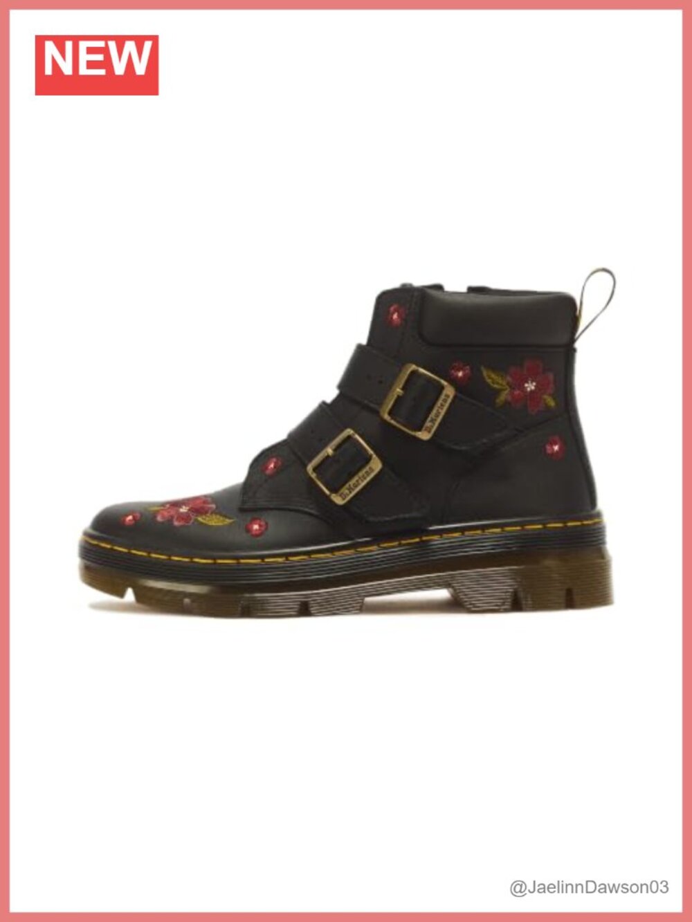 Dr. Martens Charlee Low Boot Softy T Leather Ankle Boot with Buckle